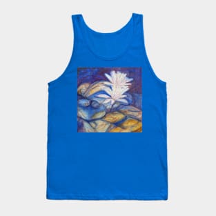 Lilies in the Blue Tank Top